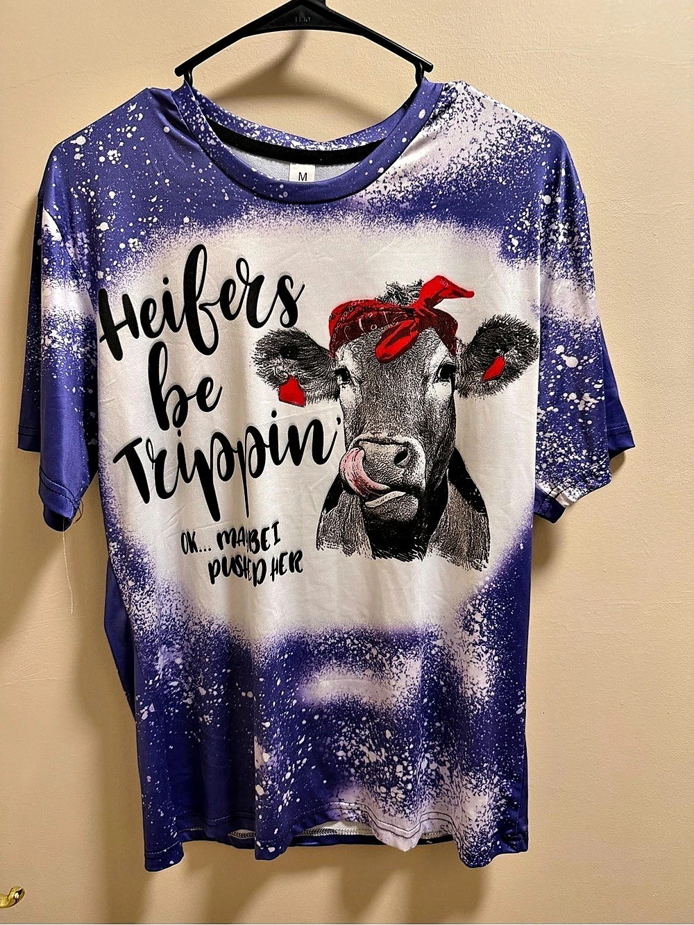 Graphic Short Sleeve Tee in Blue & White New